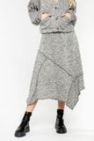 Asymetrická sukně v šedém melíru
